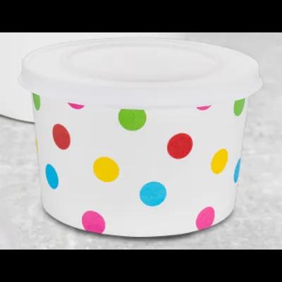 Food Container Base 20 OZ Assorted Dots Leak Resistant 600/Case