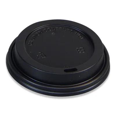 Victoria Bay Lid Dome PS Black For 10-20 OZ Hot Cup Sip Through 1000/Case