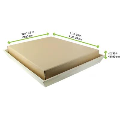 Lid Flat 15.05X11.9X2.3 IN Paper Kraft For Container 10 Count/Pack 5 Packs/Case 50 Count/Case