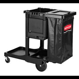 Executive Series Janitorial Cleaning Cart 46X21.8X38.4 IN Black Plastic Traditional Executive 1/Case