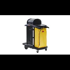 Janitorial Cleaning Cart & Bag 48.25X22X53.5 IN Black Plastic High Security 1/Each