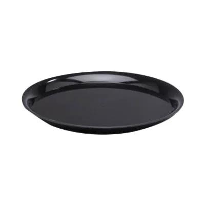 WNA CheckMate Serving Tray 14 IN PS Black Round 25/Case