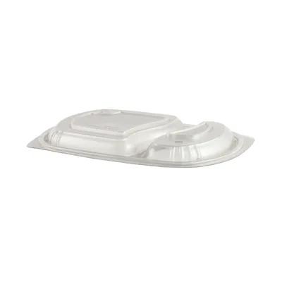 Lid Dome 1 Compartment PP Clear Oval For Container Unhinged Anti-Fog 250/Case