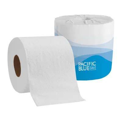 Pacific Blue Select Toilet Paper & Tissue Roll 4.05X4 IN 2PLY White Embossed Standard EPA Indicator 550 Sheets/Roll 80 Rolls/Case 44000 Sheets/Case