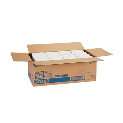 Pacific Blue Select Folded Paper Towel 9.4X9.2 IN 1PLY White 1/2 Fold 250 Sheets/Pack 16 Packs/Case 4000 Sheets/Case