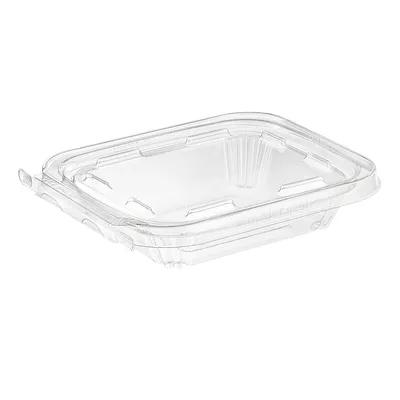 Safe-T-Fresh® Deli Container Hinged With Flat Lid 6 OZ RPET Clear Rectangle 240/Case