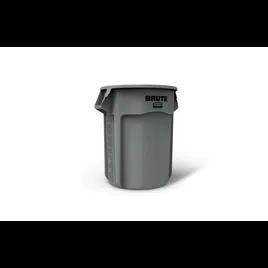 Brute® 1-Stream Trash Can 26.5X26.5X30 IN 55 GAL 220 QT Gray Round Resin Self-Venting Stationary Food Safe 1/Each