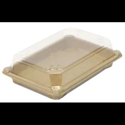 Lid Dome Medium (MED) 7.6X5.4X1.6 IN PET Clear For Sushi Tray Anti-Fog 400/Case