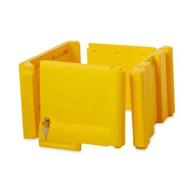 Cleaning Cart Cabinet Door 20X16X11.25 IN Yellow Plastic Locking 1/Each