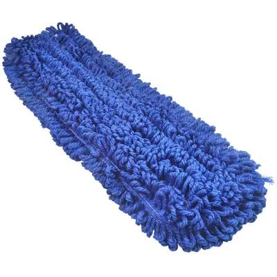 Dry Mop 18X5 IN Blue Microfiber Hook & Loop Backing 1/Each