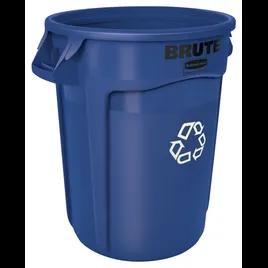 Brute® 1-Stream Recycling Bin 25.39X22.64X27.87 IN 32 GAL 128 QT Blue Resin Food Safe 1/Each