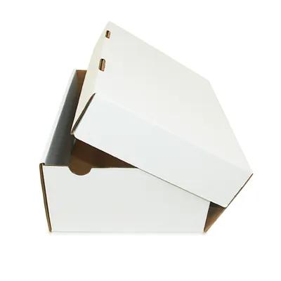 Cake Box 1/4 Size 14X10X5.5 IN Corrugated Paperboard White Kraft Rectangle 50/Bundle