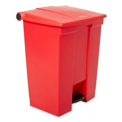 Trash Can 18 GAL 72 QT Red Plastic Step-On 1/Each