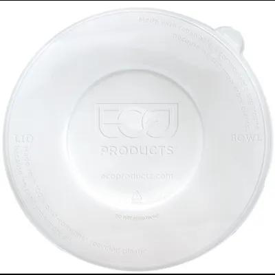 Lid Flat 1 Compartment RPET Clear Round For 24-40 OZ Bowl Unhinged 400/Case