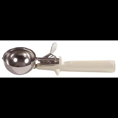 Ice Cream Disher Size 10 9.375X3.125X1.625 IN Stainless Steel Ivory 1/Each
