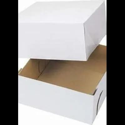 Cake Box 10X10X5 IN Corrugated Paperboard Square 2-Piece 25/Bundle