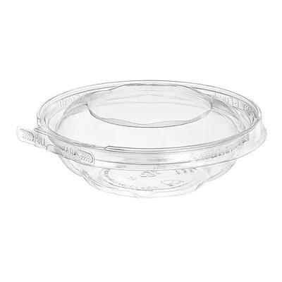 Safe-T-Fresh® Deli Container Hinged With Dome Lid 8 OZ RPET Clear Round 240/Case