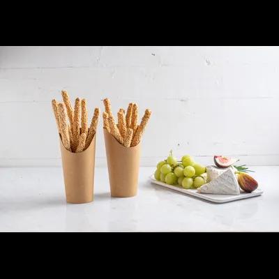 French Fry Cup & Scoop 3X4.7 IN Paper White Round Grease Resistant 50 Count/Pack 24 Packs/Case 1200 Count/Case
