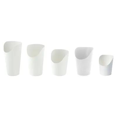 French Fry Cup & Scoop 3X4.7 IN Paper White Round Grease Resistant 50 Count/Pack 24 Packs/Case 1200 Count/Case