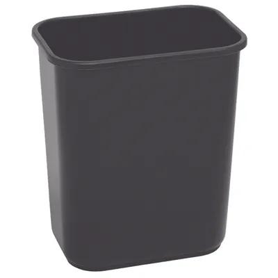 Continental® Trash Can 14.5X10.5X15 IN 7.03125 GAL 28.125 QT Black Rectangle Plastic Deskside 1/Each