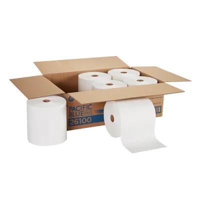 Pacific Blue Select Roll Paper Towel Universal 7.87IN X1000FT 1PLY White 1000 Sheets/Roll 6 Rolls/Case 6000 Sheets/Case