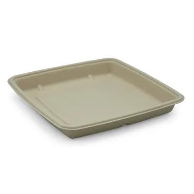Take-Out Container Base 9X9X1 IN Pulp Fiber Kraft Square Shallow 300/Case