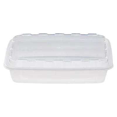 Take-Out Container Base & Lid Combo 28 OZ Plastic Clear Oblong 150/Case