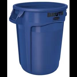 Brute® 1-Stream Trash Can 25.39X22.64X27.87 IN 32 GAL Blue Resin Venting Channels 1/Each