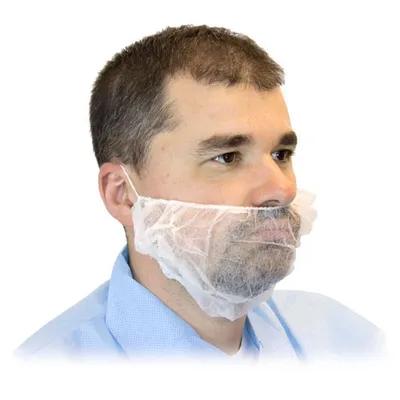 Beard Cover Large (LG) White PP Net 100 Count/Pack 10 Packs/Case 1000 Count/Case