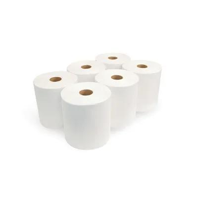 Morsoft® Roll Paper Towel 8IN 800 FT White Hardwound 2IN Core Diameter 6 Rolls/Case