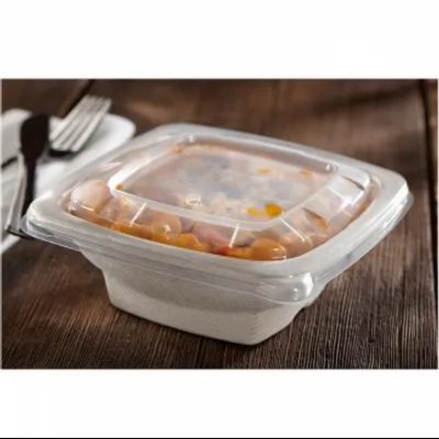 Lid 7.4X7.4 IN PP Clear Square For 24-28-32 OZ Bowl 300/Case