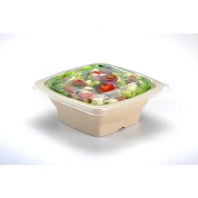 Lid 7.4X7.4 IN PP Clear Square For 24-28-32 OZ Bowl 300/Case