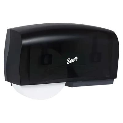 Scott® Essential Toilet Paper Dispenser 20.1X10.9X5.9 IN Wall Mount Black 2-Roll Coreless Jumbo (JRT) 9.38IN Roll 1/Each