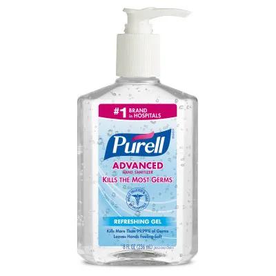 Purell® Hand Sanitizer Gel 8 FLOZ Clean Scent 70% Ethyl Alcohol 12/Case