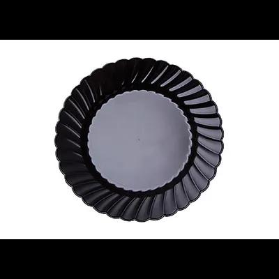 WNA Plate 6 IN Plastic Black Round 180/Case