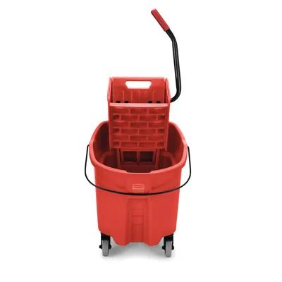 Mop Bucket & Wringer 35 QT Plastic Red 1/Each