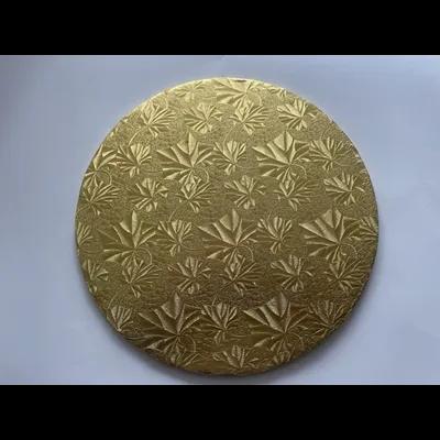 Cake Circle 14X0.25 IN Foil Gold Round 24/Case