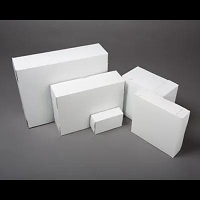 Easy Lock Cake Box 6.5X6.5X3 IN SUS Paperboard CRB White Square Lock Corner 1-Piece 250/Bundle
