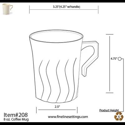 Flairware Cup Mug 8 OZ PP Black 288/Case