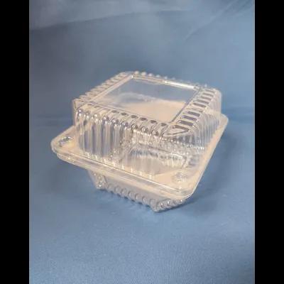 Bakery Hinged Container With Dome Lid 5X5 IN OPS Clear Square Deep 500/Case